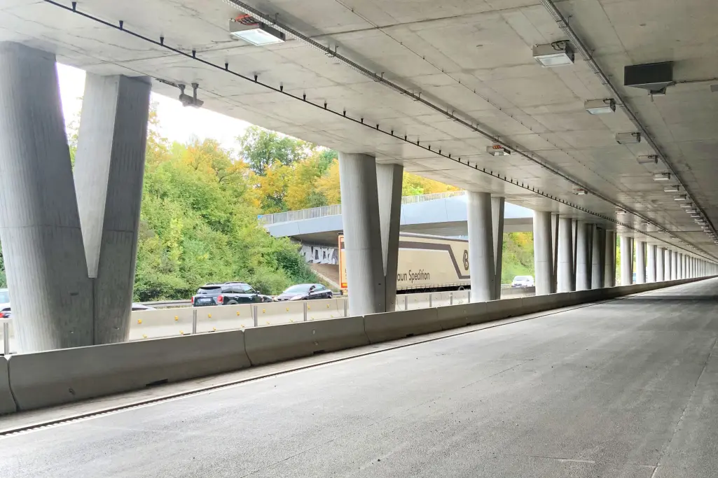 A96 noise reduction structure, BW 159-1, Germering Süd