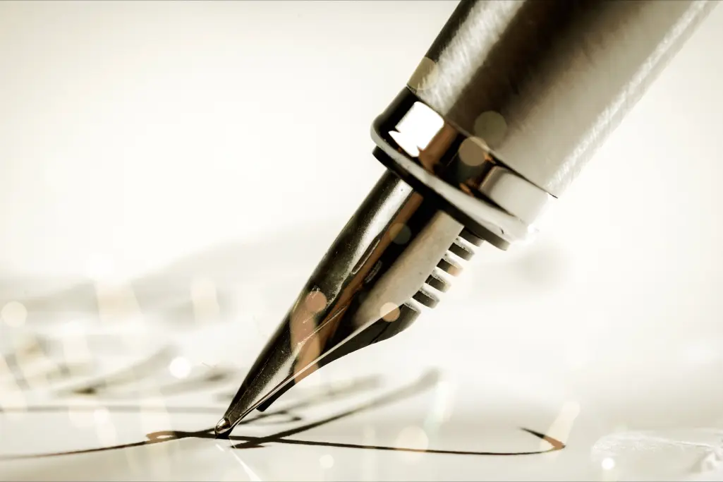 Signed with fountain pen, agreements, social sustainability