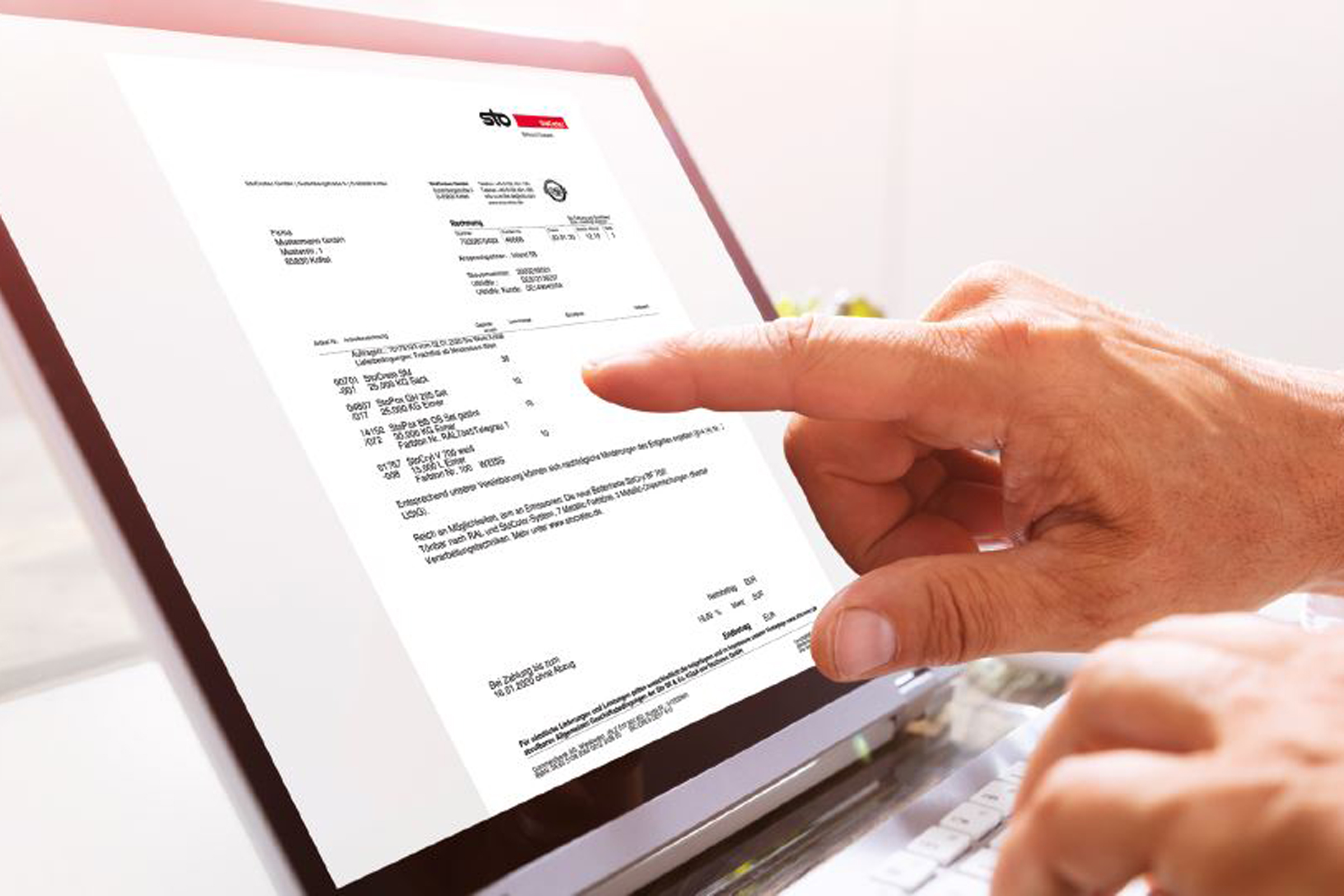 e invoice StoCretec and Sto!