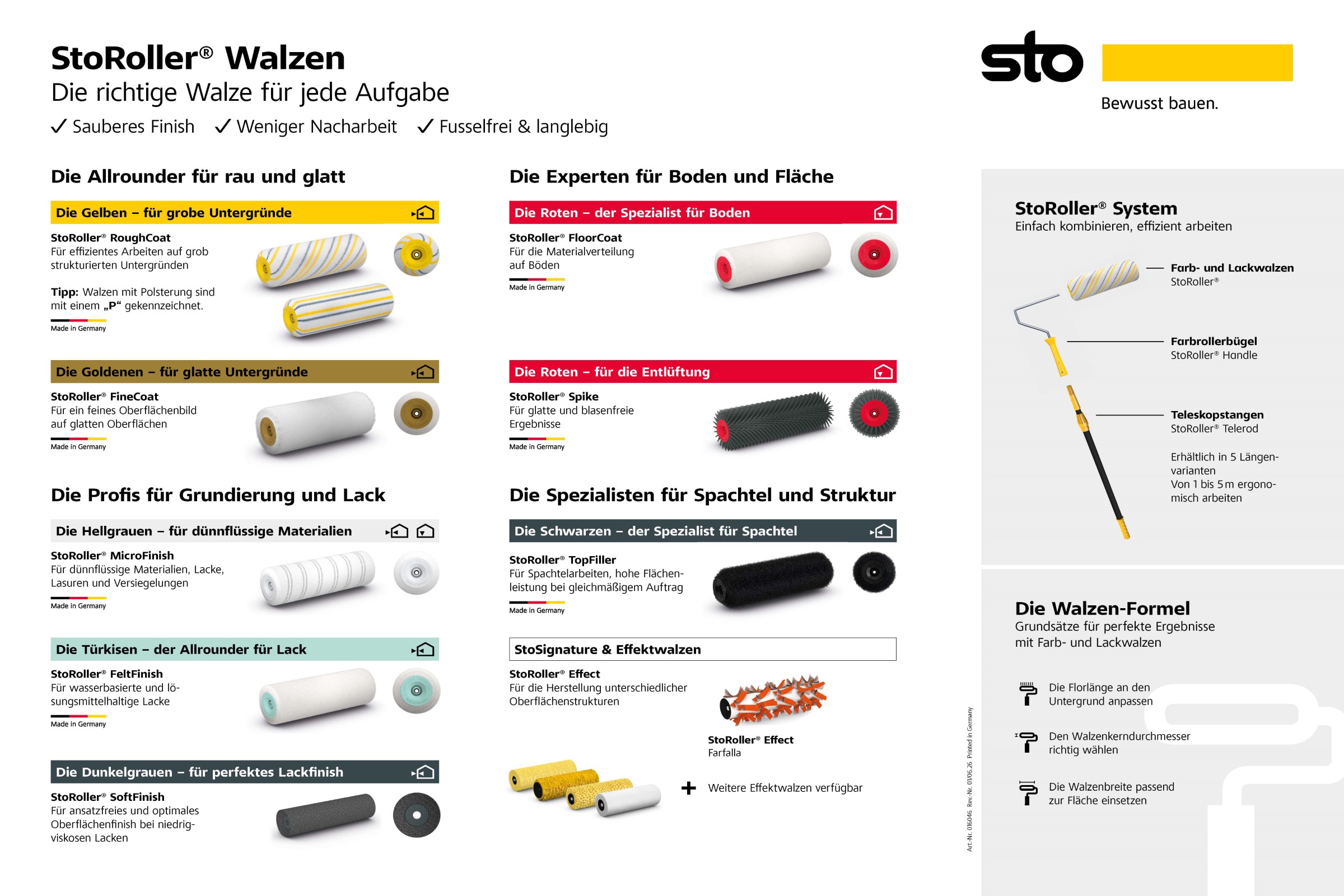 StoRoller® Walzen - die richtige Walze für jede Aufgabe