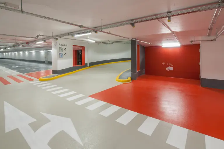 Innovative solution for floor slabs made of watertight concrete in car parks