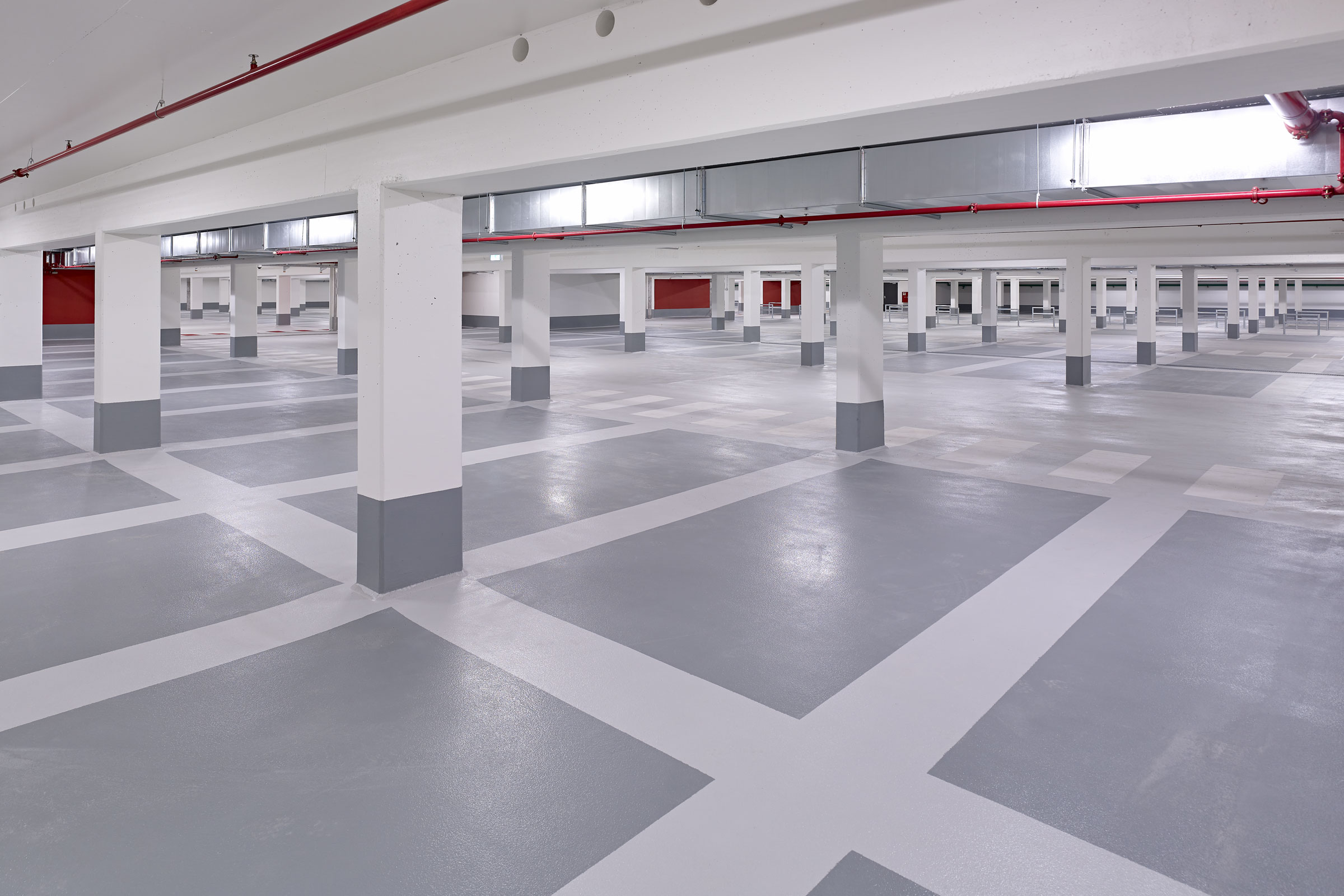 Surface protection in the multi-storey car park