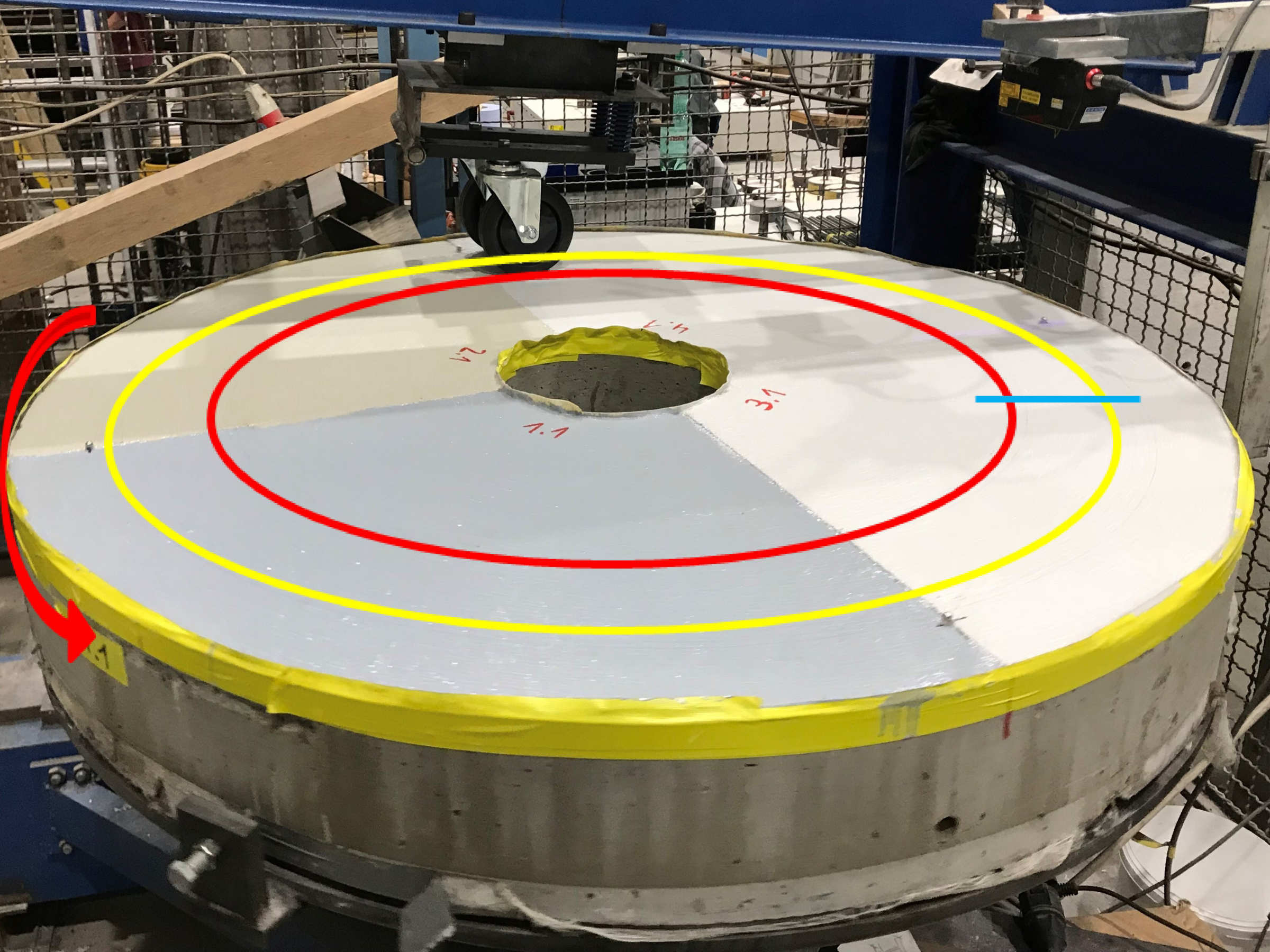 Wear test at the TU Kaiserslautern. 