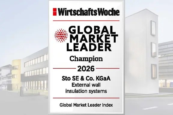 Seal of approval from Wirtschaftswoche for the world market leader EWIS 2026, Sto SE &Co KGaA.