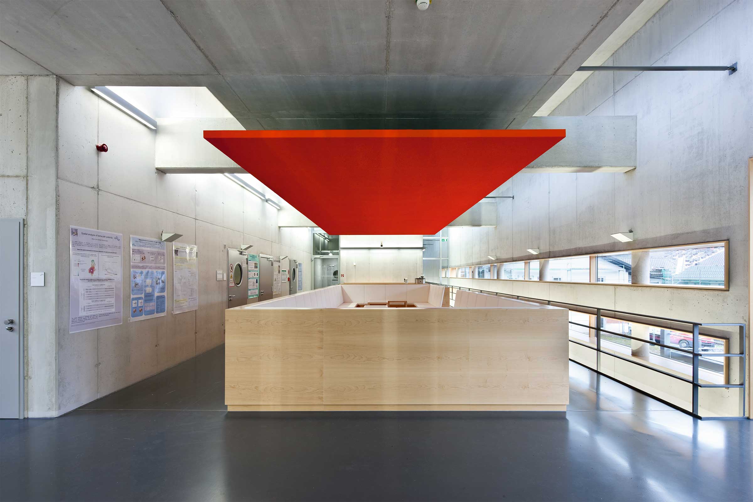 Acoustic ceiling element at the Max Planck Institute, Seewiesen, DE