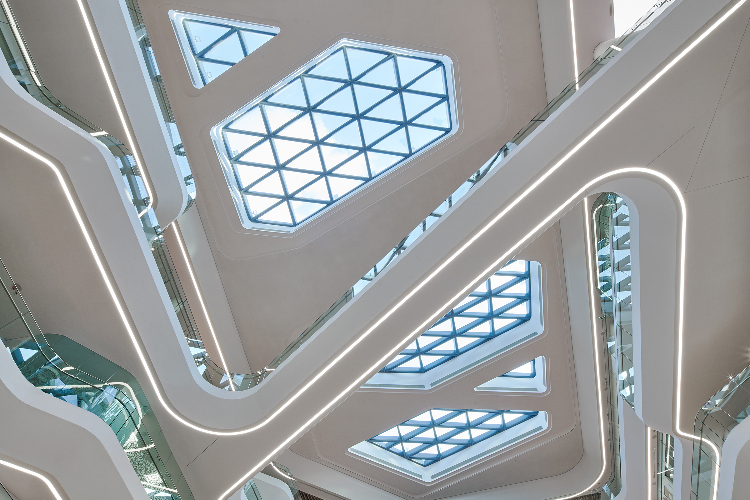 Acoustic ceiling at the Unilever headquarters in Jakarta, ID