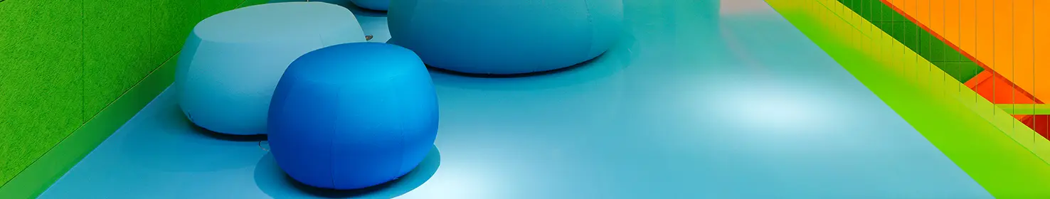 Interior shot at STABILO International GmbH, Heroldsberg, DE: lowemission, colourful, and resistant