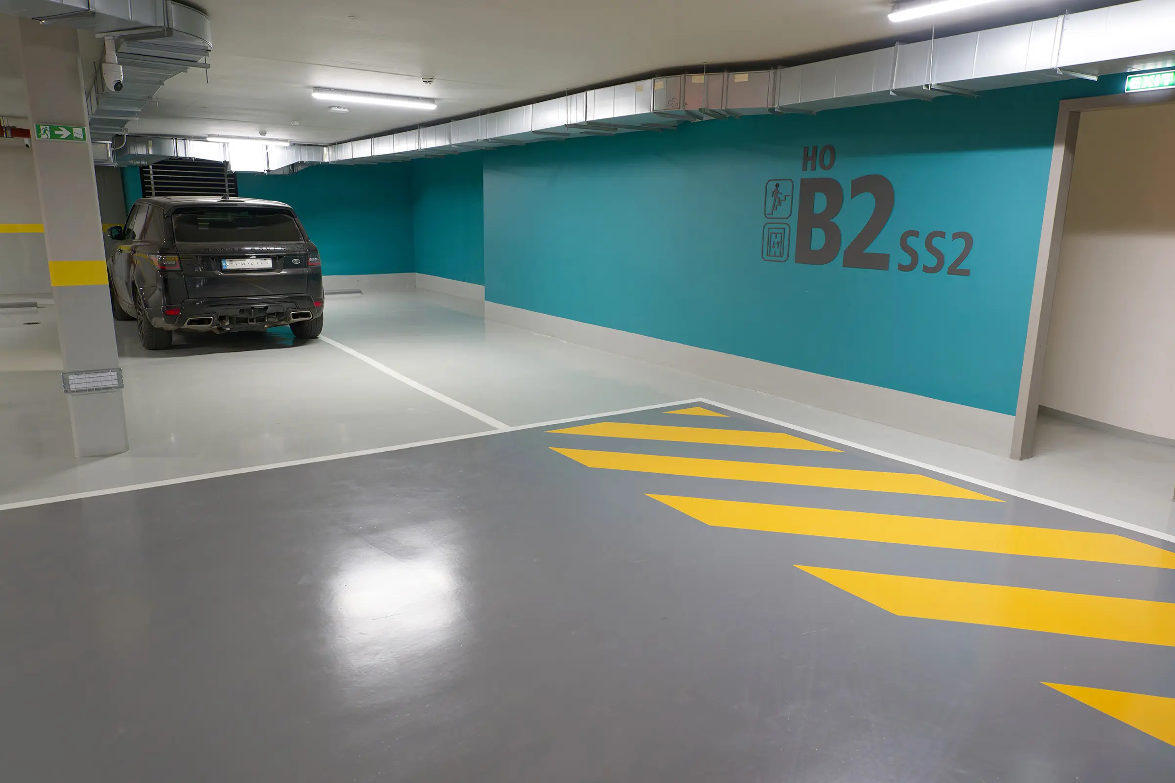 Boden- und Wandbeschichtung/Floor and wall coating underground car park, Beirut, LB