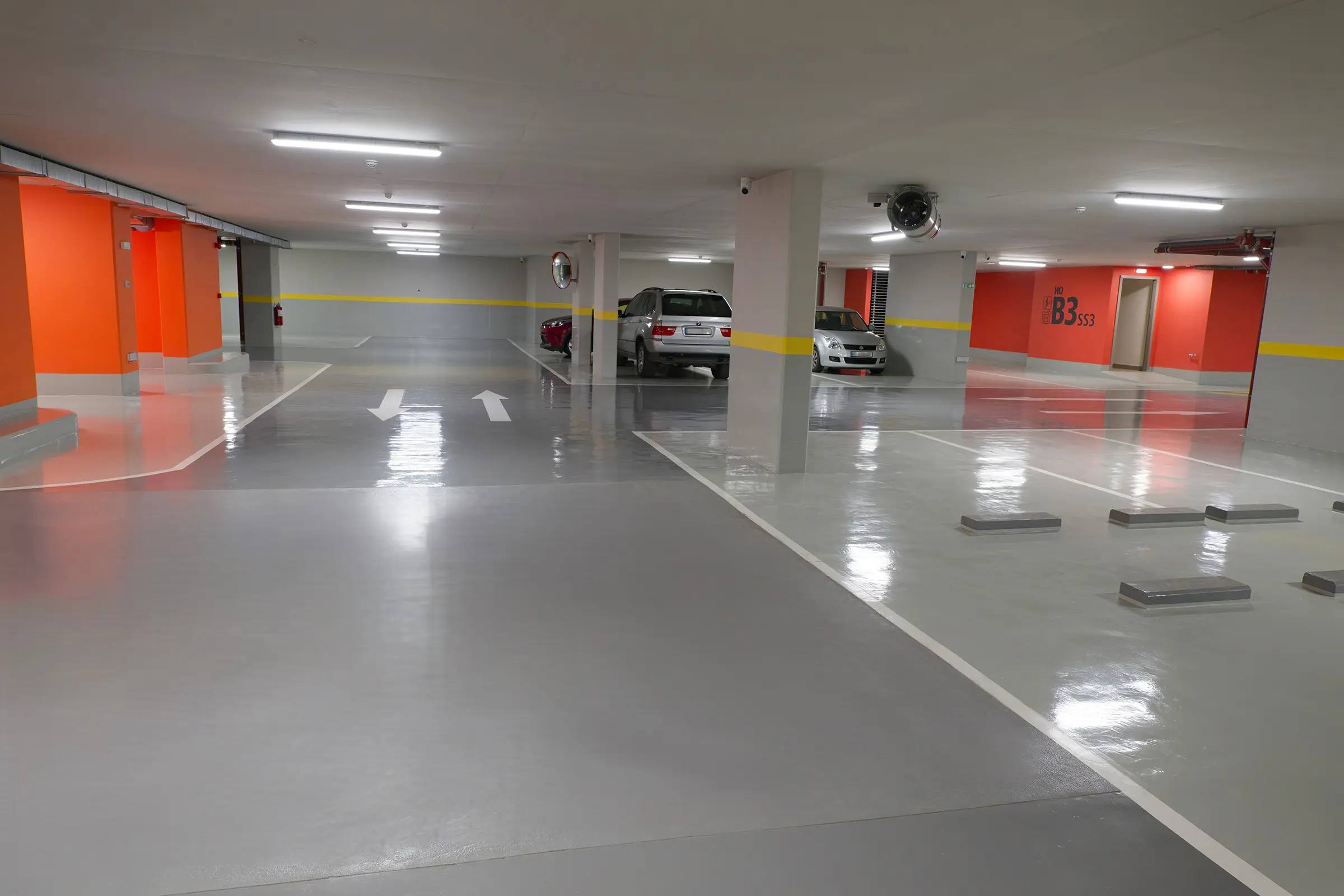 Boden- und Wandbeschichtung/Floor and wall coating underground car park, Beirut, LB