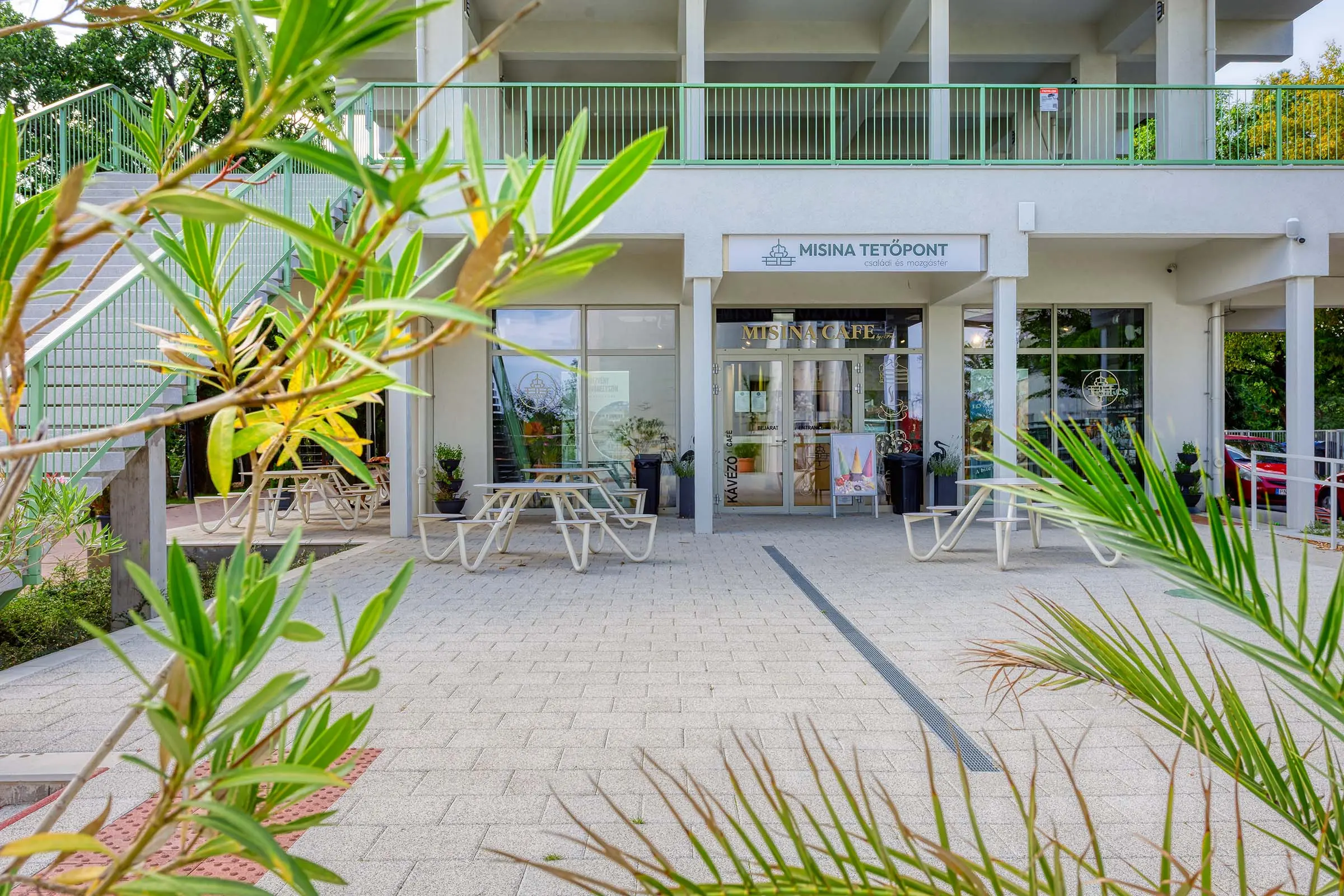 Decorative industrial floor coatings for recreational facility Misina TetőPont, Hungary