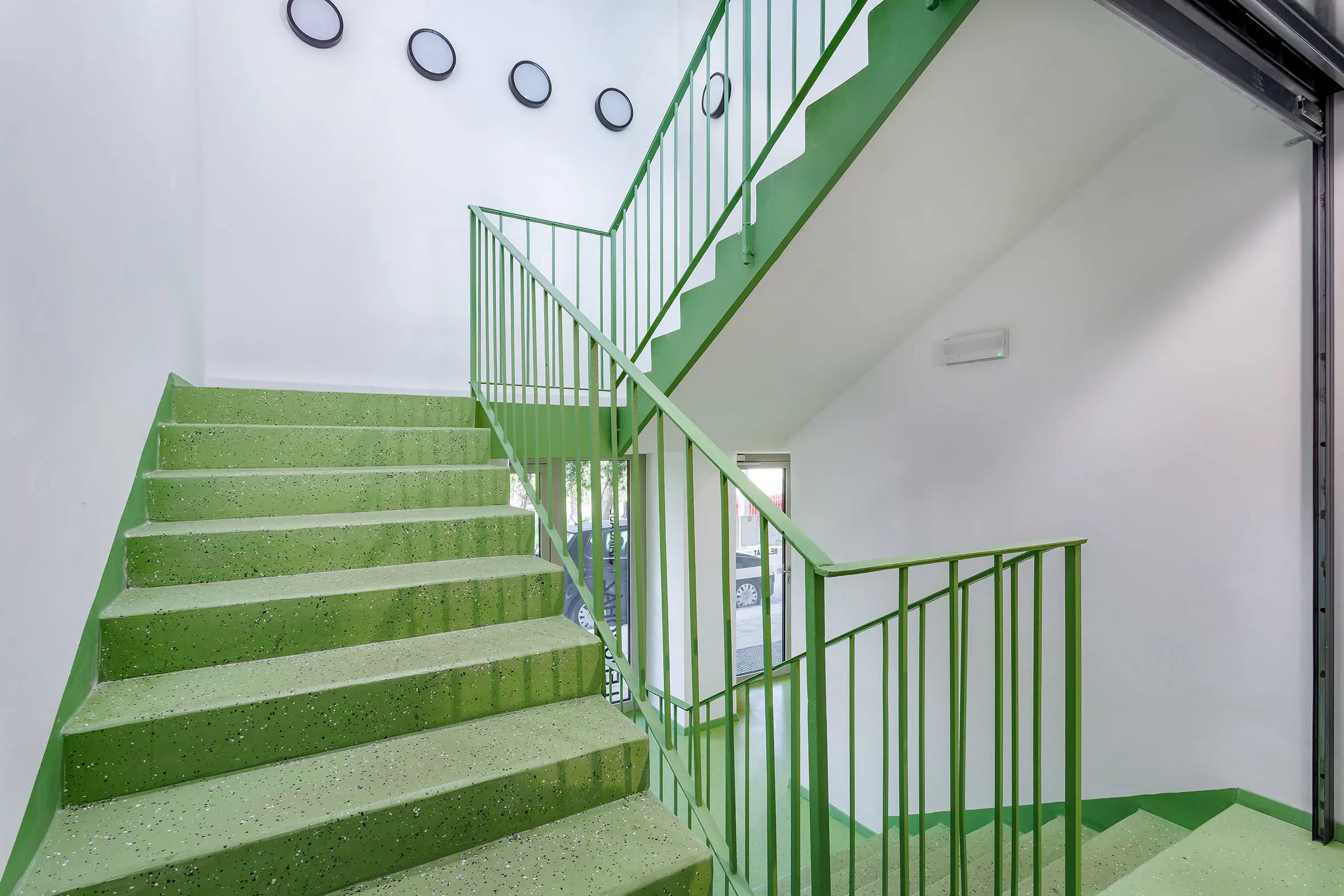 Decorative industrial floor coatings for recreational facility Misina TetőPont, Hungary