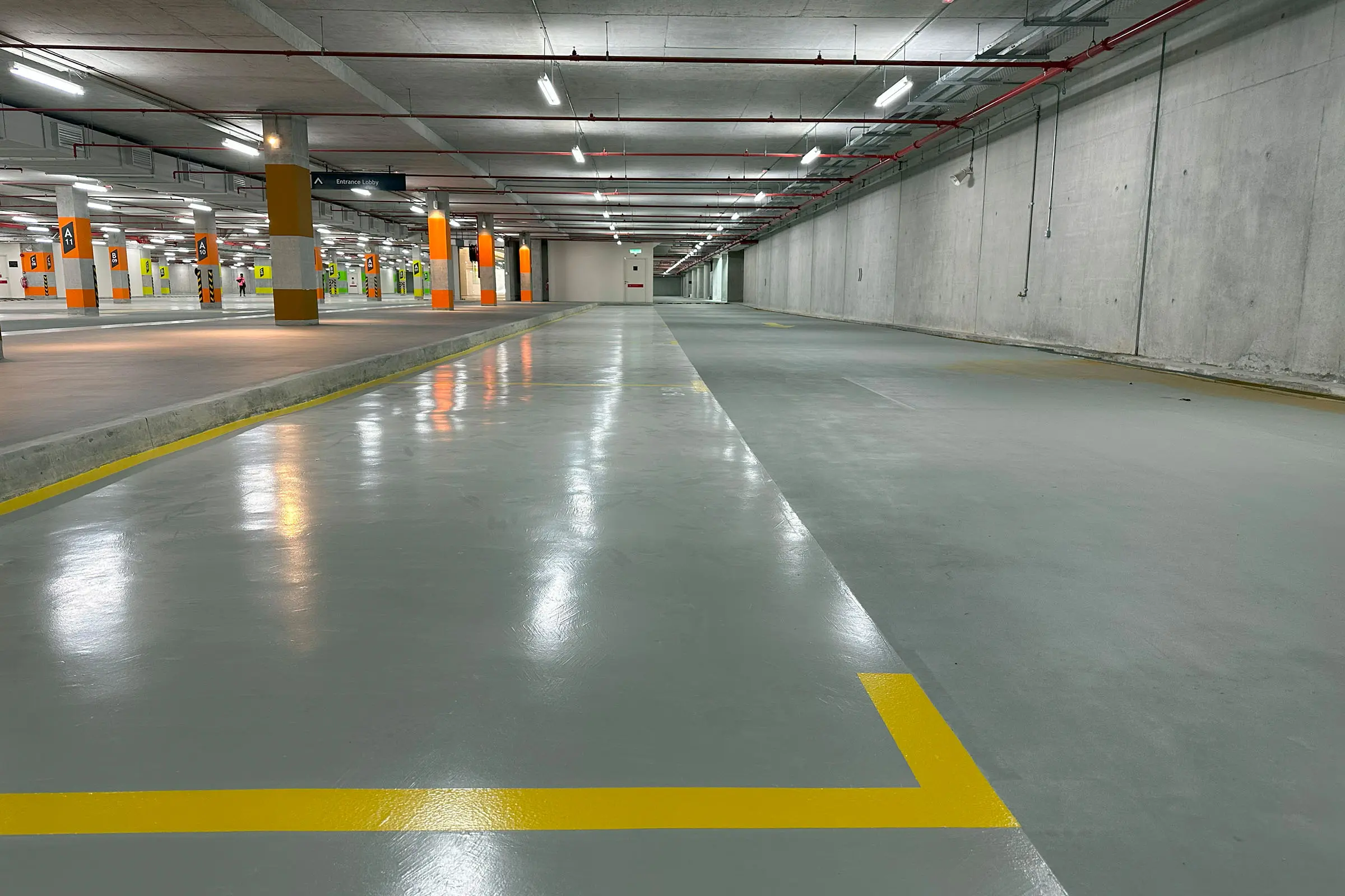 StoFloor Traffic WL 100 protects underground carpark of International School in Kuala Lumpur