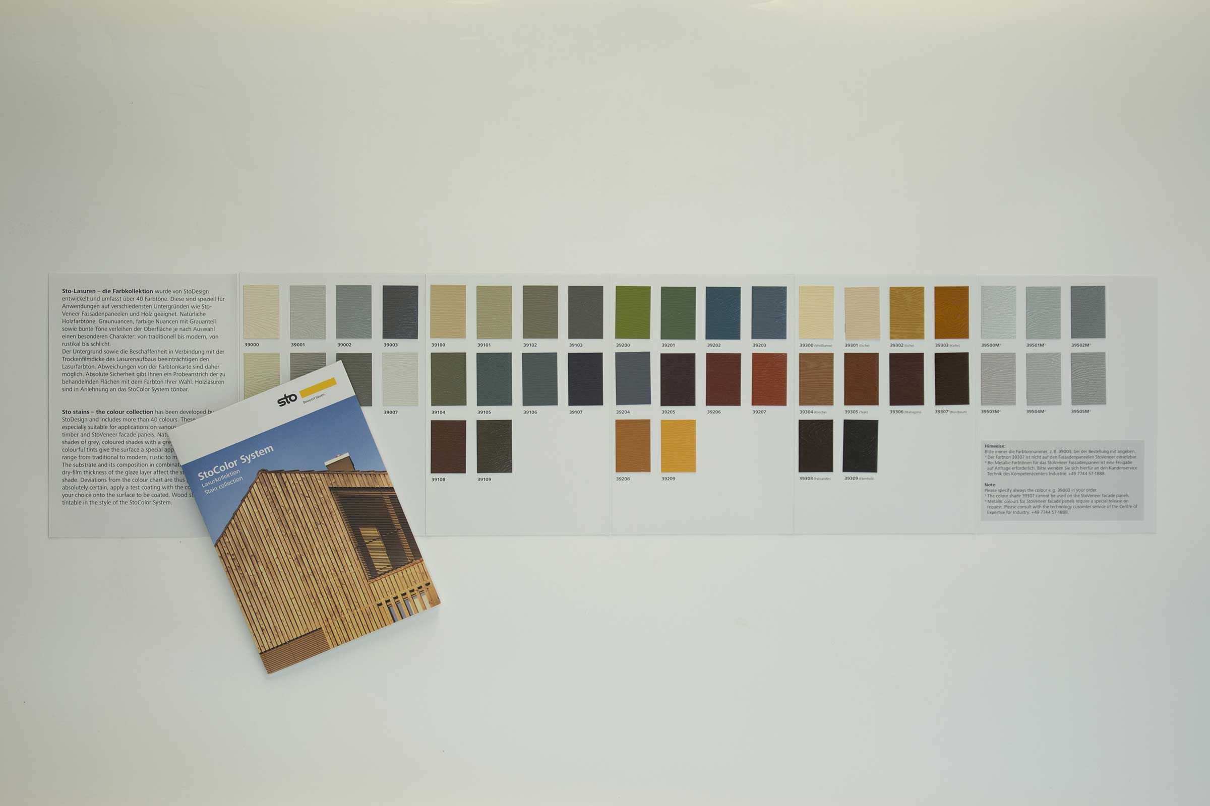 Leporello Sto stain collection; image source: © Sto SE & Co. KGaA