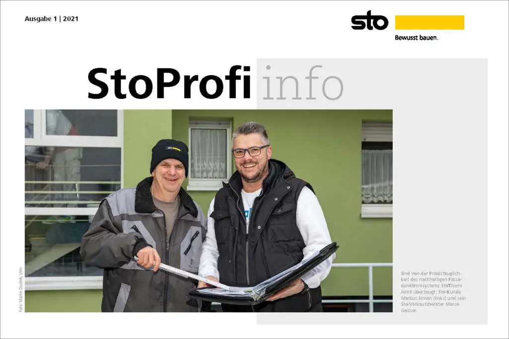 Regularly informs Sto customers and interested parties about new products and systems.