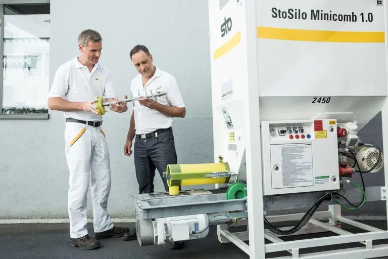 The combination of our products with Sto's silo and machine technology offers you maximum efficiency. 