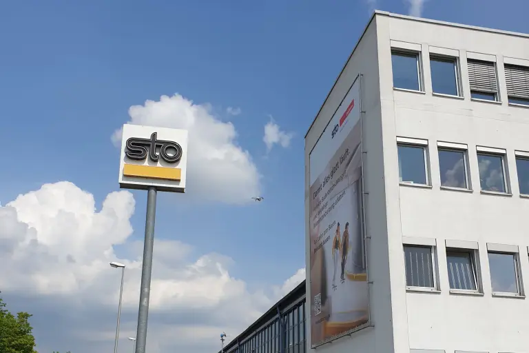 Exterior view of the reception building of the StoCretec headquarters in Kriftel near Frankfurt