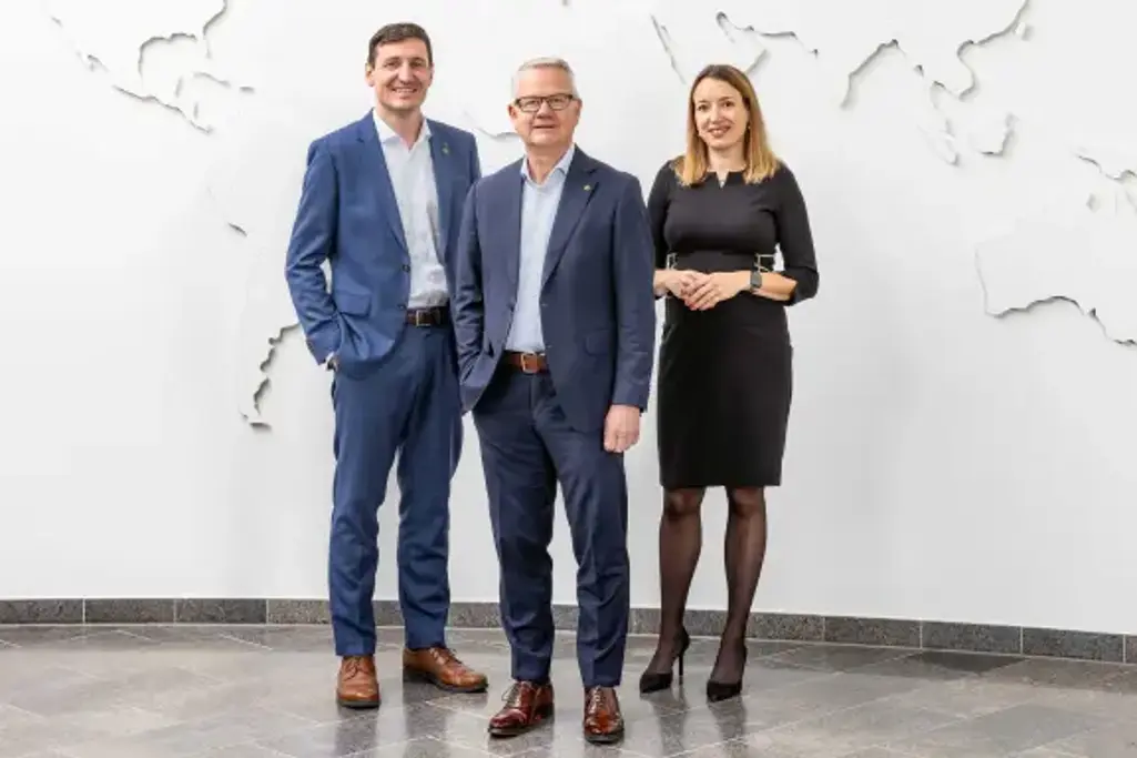 The Sto Board of Management (from left): Jost Bendel, Rainer Hüttenberger, Désirée Konrad