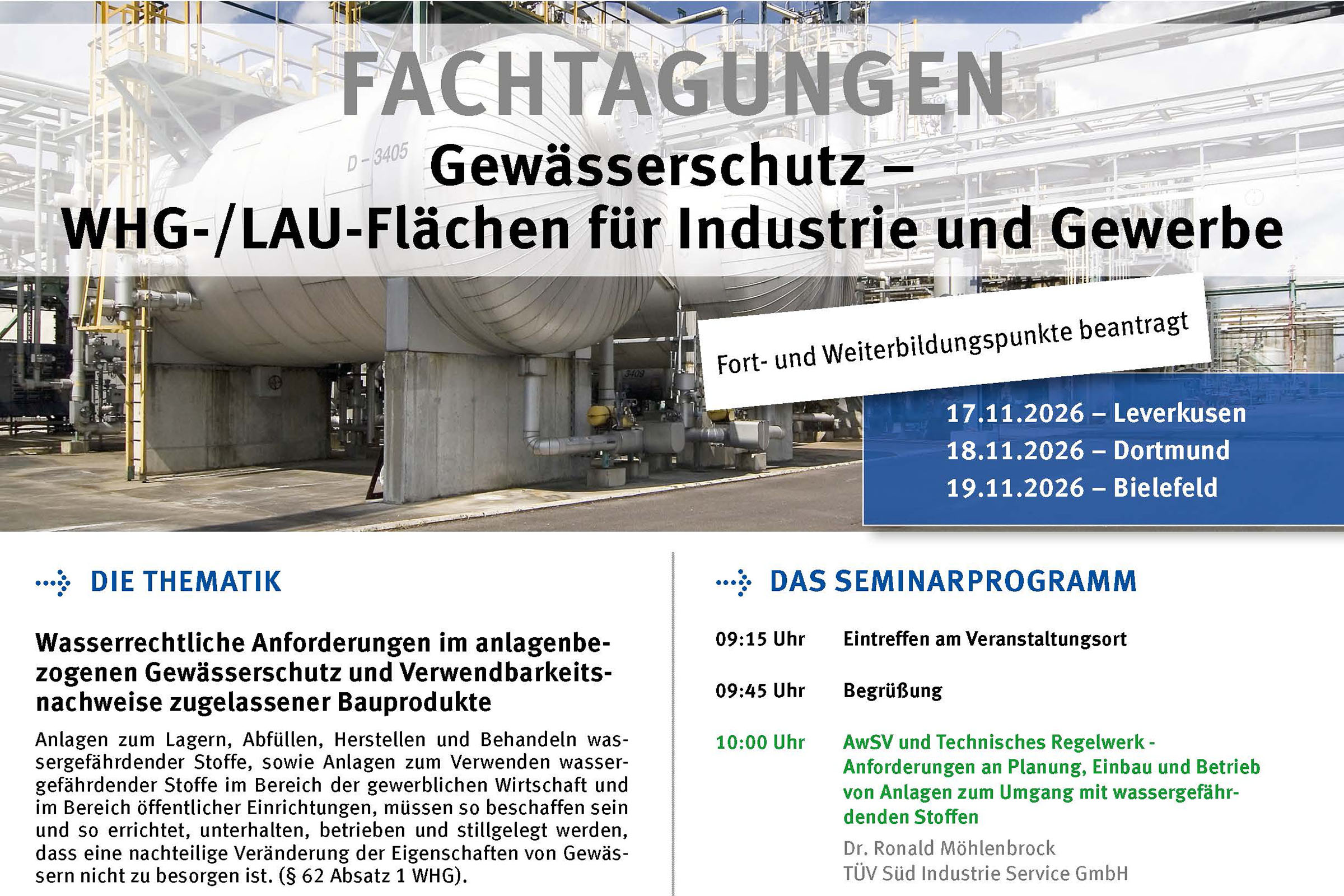 Fachtagung Gewässerschutz
