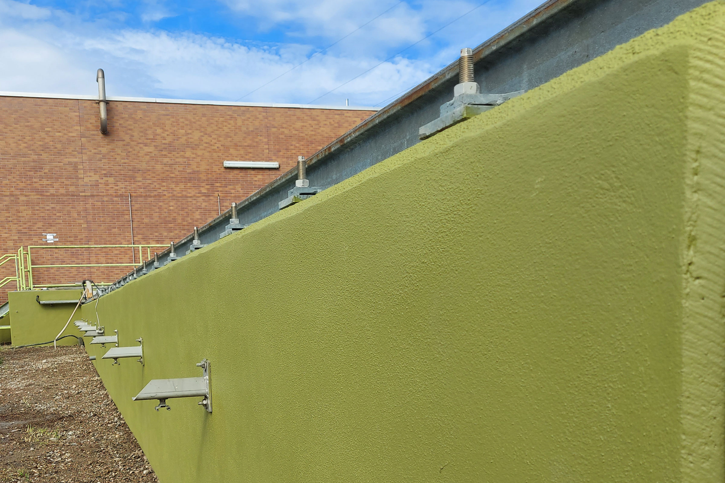 Repair and surface protection for concrete surfaces without chemical attack