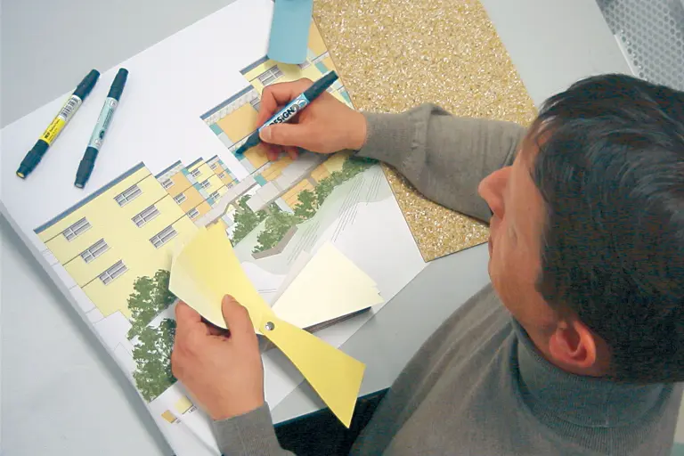 Our StoDesign team works with you to develop individual colour and material concepts for facades and interiors