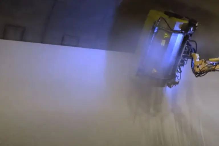 Cleaning Ursulabergtunnel, Pfullingen: Coating StoPox TU 100